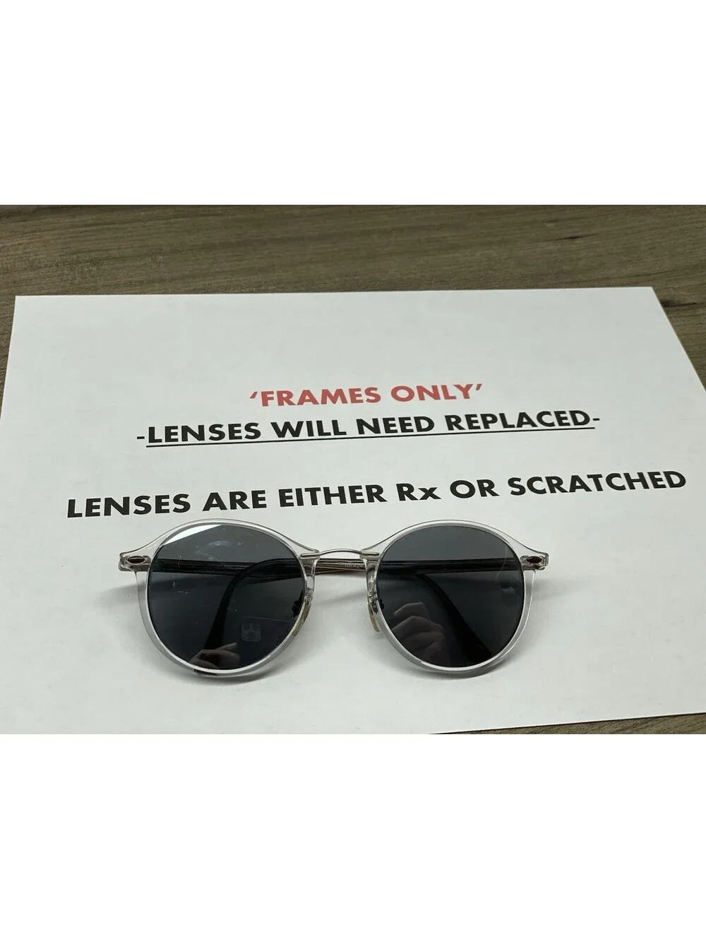 Ray-Ban Sunglasses Frames Only RB 4242 6290 LightRay Clear/Brown Italy 49-21-140